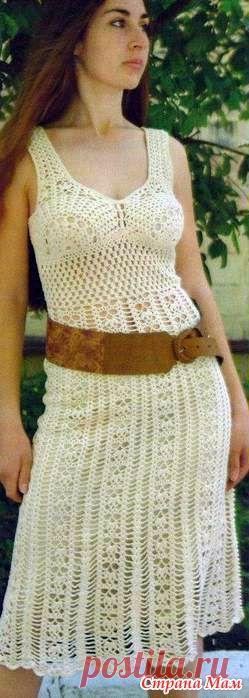 *Симпатичный сарафан. - Все в ажуре... (вязание крючком) - Страна Мам