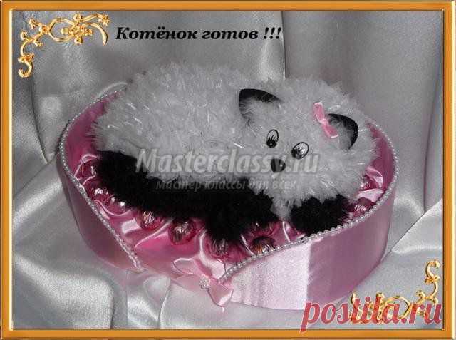 Свит-дизайн. Мастер-класс, как сделать котенка из конфет с пошаговыми фото