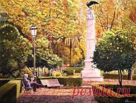 Акварельные картины. Francisco Molina Balderas