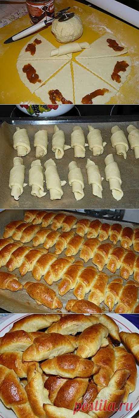 рогалики из творожного теста.