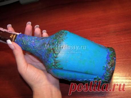 Оформление бутылки в подарок мужчине. Для рыбака. Мастер-класс с пошаговыми фото