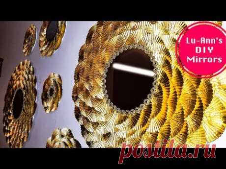 DIY Gold Mirror Decor / Large and Small gold mirrors