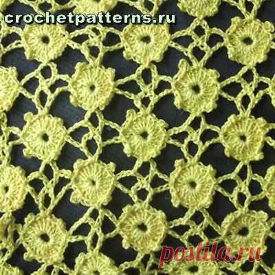 Ажурные узоры крючком + схемы