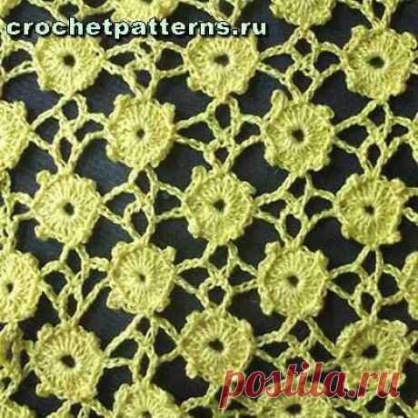 Ажурные узоры крючком + схемы