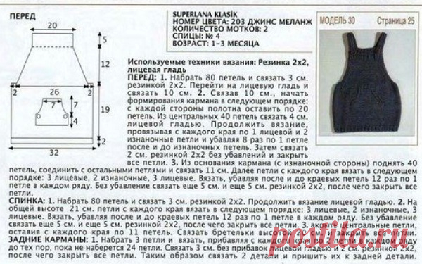 Детский сарафан спицами