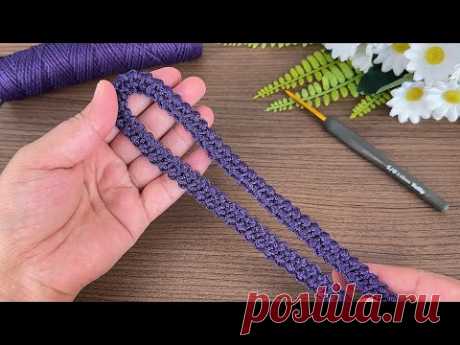 Incredible 💥👌🏻Very easy crochet cord making #crochet #knitting