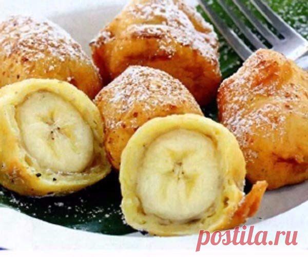 Банан в творожном кляре