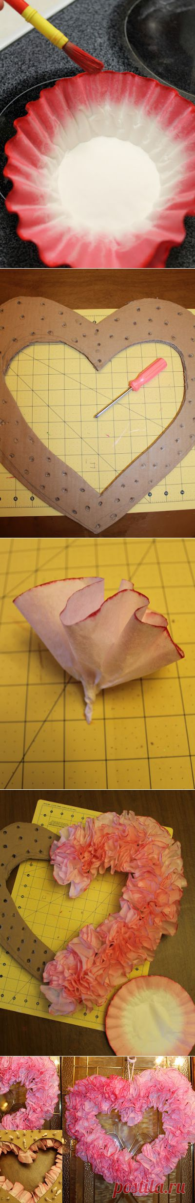 DIY: венок в форме сердца к Дню влюбленных