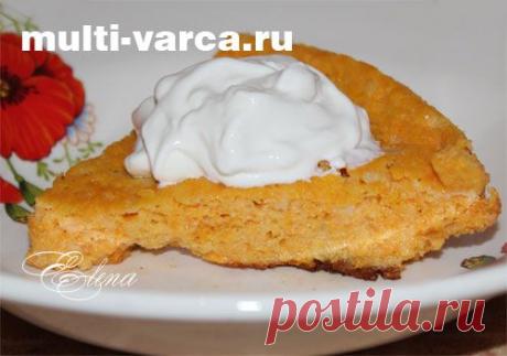 Морковная запеканка с творогом в мультиварке