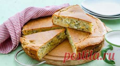 Быстрый заливной пирог с молодой капустой, укропом и яйцом — Вкусные рецепты