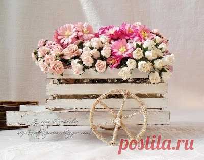 Тележка с цветами