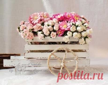 Тележка с цветами