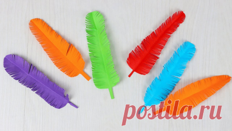🌷DIY ЗА 1 МИНУТУ🌷 Как сделать ПЕРО ИЗ БУМАГИ 🌷 Легкие поделки самоделки своими руками🌷Paper feather 🌷 Привет! Сегодня я покажу, как сделать Перо из бумаги за 1 минуту своими руками. Оригами для начинающих - это классные поделки! Простые и легкие поделки са...