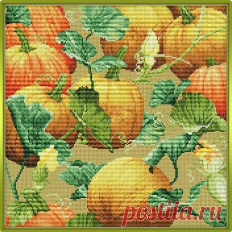 #Фрукты_Ягоды@clubrucodelnic
Pumpkin Patch / Тыквенный патч

Схема  Жмите на картинку