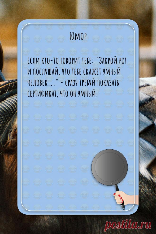 Цитата про «Юмор» — Если кто-то говорит тебе: "Закрой рот и послушай,…