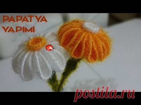 (70) Tığ işi Papatya Yapımı - Örgü Modelleri - YouTube