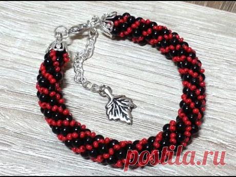 Браслет из бисера. Мастер класс. Бисероплетение. &quot;Русская спираль&quot;/Bracelet &quot;Russian spiral&quot;