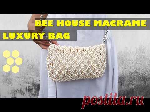 Tontonan Vidio Tas Tali Macrame Motif Lebah I Fashion Vidio Bee Macrame Bag #Macrame #Fashion