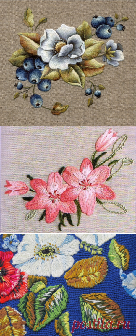 Вышивание свободной гладью — Рукоделие