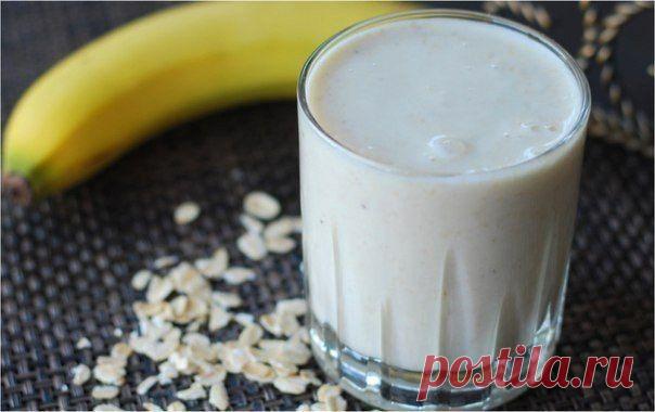 Банановый смузи с овсянкой - ИДЕАЛЬНЫЙ завтрак!