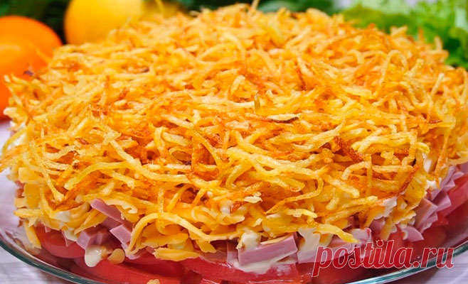 Нежный и вкусный салат «Блондинка» от которого я не могла отказаться в гостях. Это беспроигрышный вариант на любой праздник!