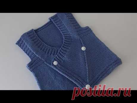 ✅️Kravuze, Çapraz Kolay Yelek Yapımı 9-12 Ay #orgumodelleri #yelekmodelleri