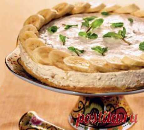 Торт из печенья с бананом