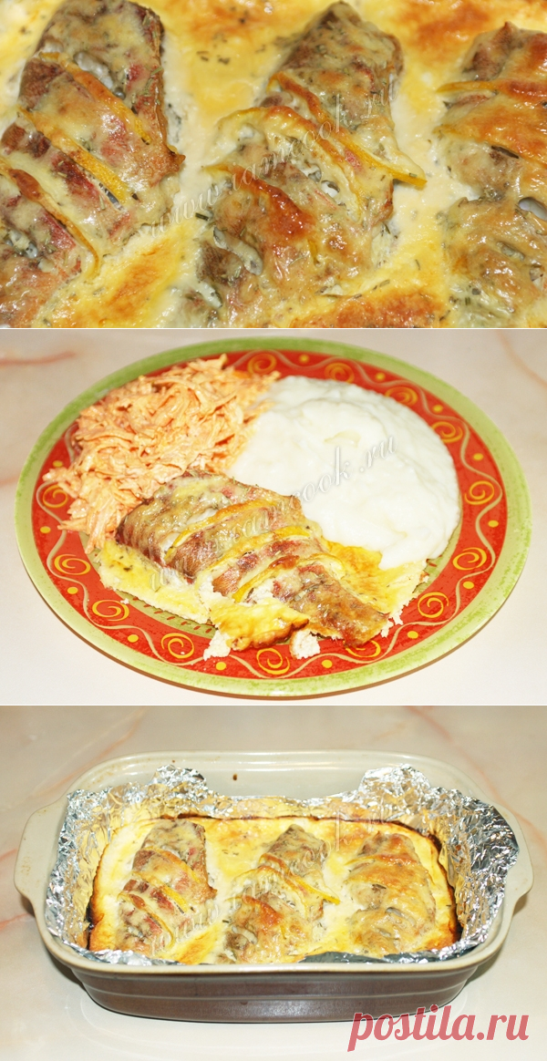 Морской окунь в сырном соусе, пошаговый рецепт с фото.