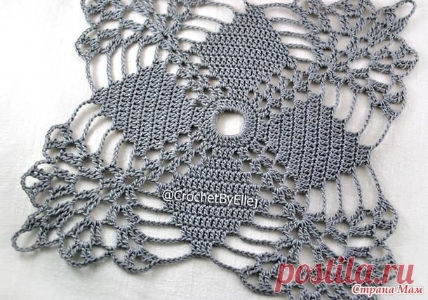 Большой квадратный мотив для скатерти 