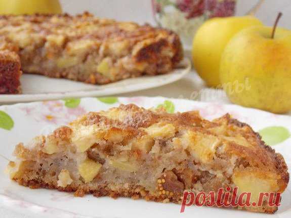 Сицилийский яблочный пирог с инжиром и орехами