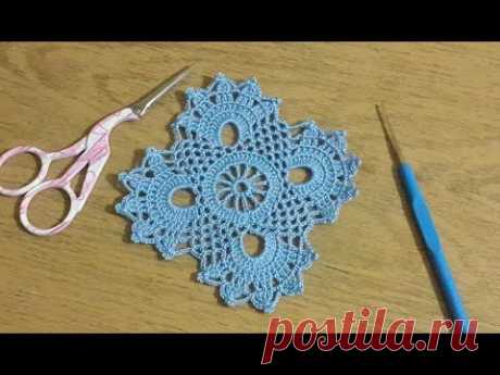 Tığ işi Örgü Kare Motif Yapımı, Crochet