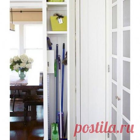 Швабра в деле: 19 идей хранения хозяйственных вещей