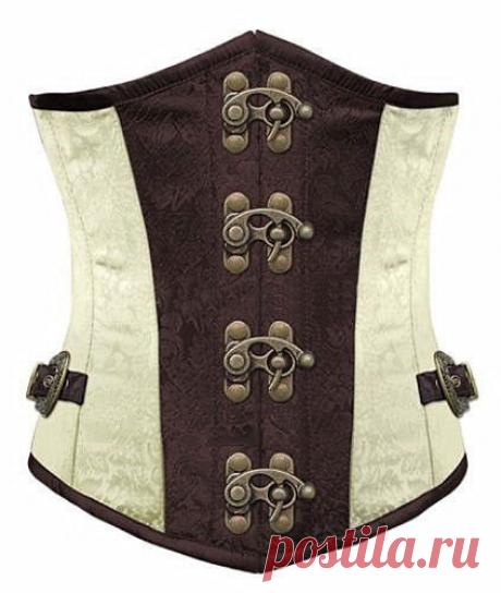 Браун ретро сексуальный баскский готический корсет зашнуровать стали костяком парчи стимпанк корсетные Underbust красный Balck S 2XL купить на AliExpress