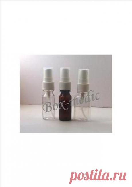 Флакон с распылителем
Материал: Полиэтилен  (ПЭТ)
Объём 15 мл. прозрачный диаметр,  горло 18 мм
Обьем 15 мл. темный,  горло 18 мл.
Обьем 20 мл. прозрачный плоский,  горло 18 мл.
Комплектуется крышкой-распылителем с прозрачным колпачком.
Цвет: прозрачный, коричневый