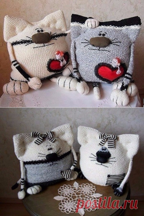 Мои любимые кото-подушки :)