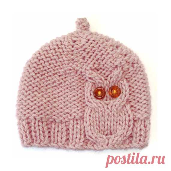 Owl Cable Knit Hat in Cream Pink от laceandcable на Etsy