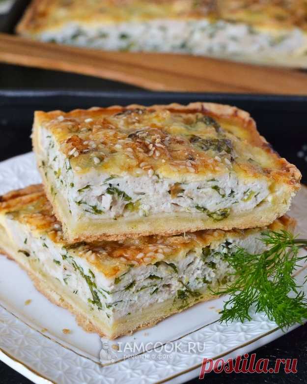 Открытый пирог с курицей и сыром: волшебный, сочный и сытный - невозможно устоять