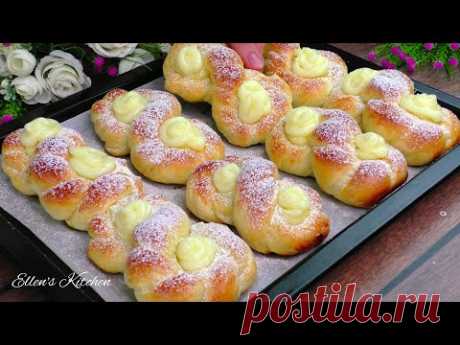Если у вас есть мука, молоко и яйца! Приготовьте эти пышные булочки😋