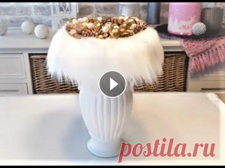 гламурная композиция из меха со свечами...glamorous  composition with candles гламурная композиция из меха со свечами......