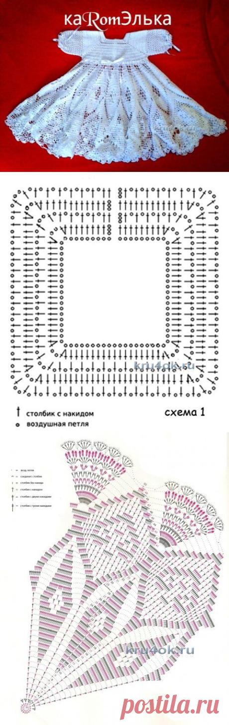 Детское платье крючком — работа кaRomЭлькa - вязание крючком на kru4ok.ru