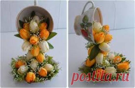 cascata de flores em xicaras - Поиск в Google