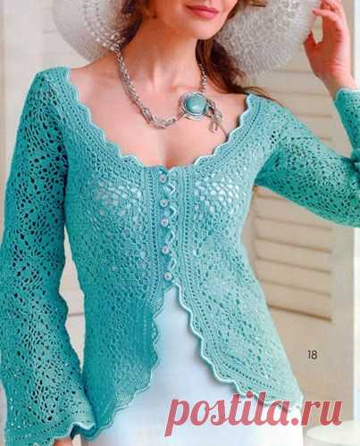 Жакет "Баядерка". Схема вязания крючком