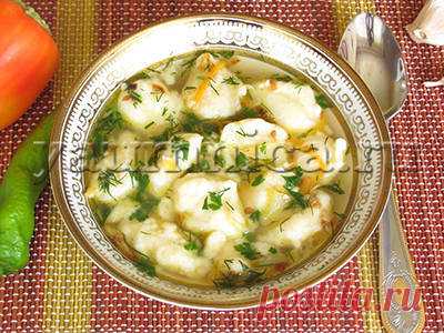 Рецепт куриного супа с клецками
