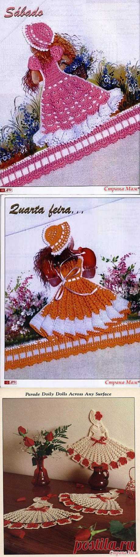 Вязаные платьица для декора (очень красиво)..