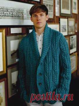 Мужской жакет с шалевым воротником