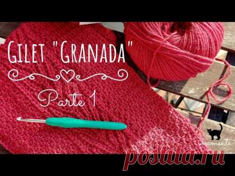 🌺GILET ALL'UNCINETTO "GRANADA": punto brioche e short rows - Parte 1🌺