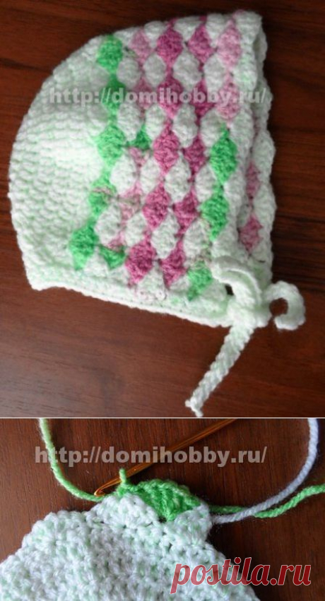 Вязание для новорожденного чепчика