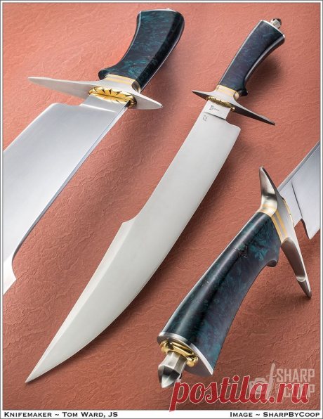 Нож боуи от Tom Ward, JS. Вставки золотом.