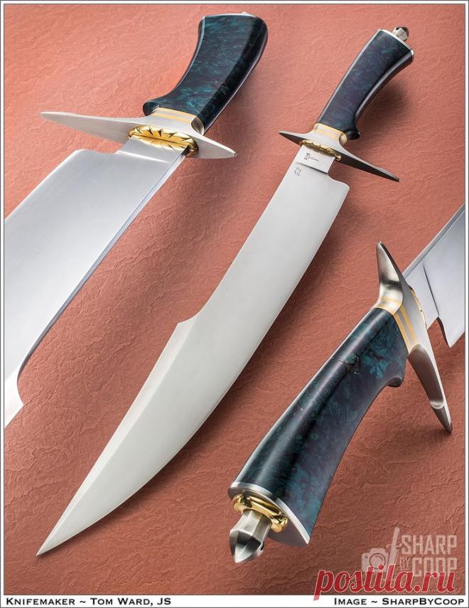 Нож боуи от Tom Ward, JS. Вставки золотом.