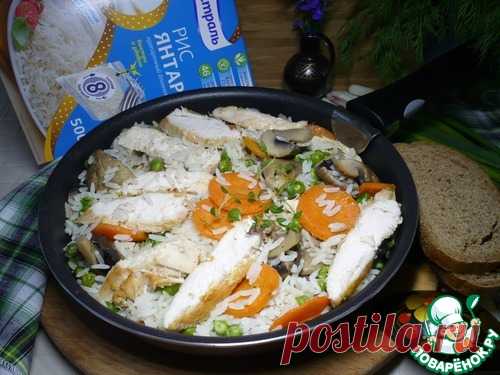 Куриное филе с рисом и грибами - кулинарный рецепт